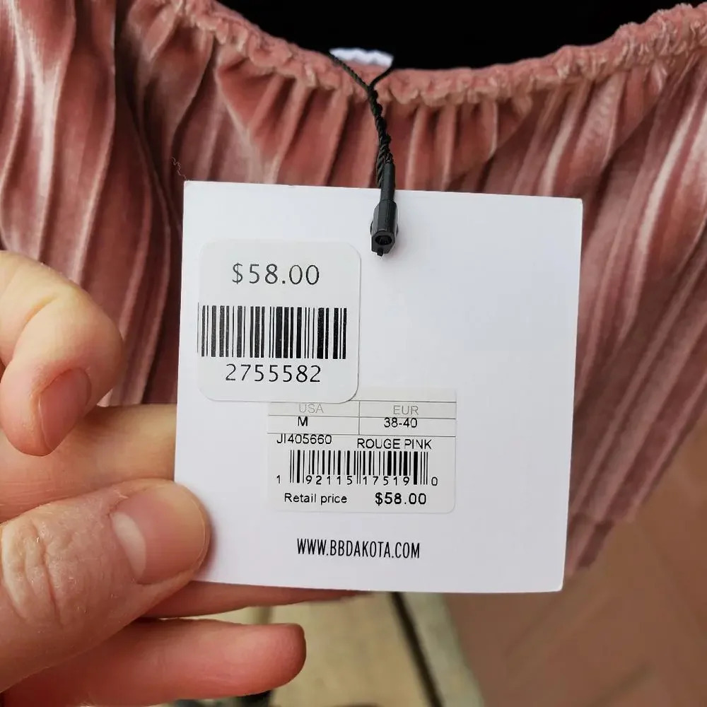 NWT JACK by BB DAKOTA Touch of Velvet Pink Camisole Tank Size Medium - Picture 7 of 13